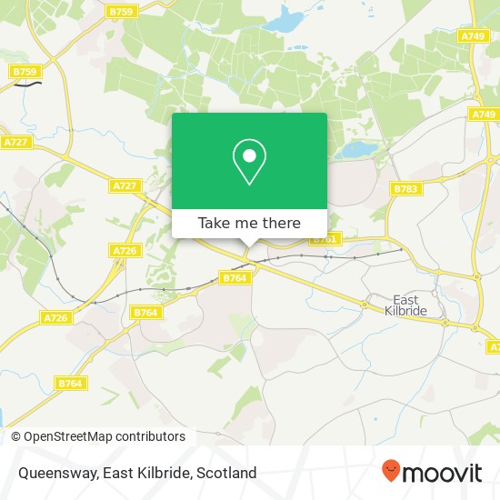 Queensway, East Kilbride map