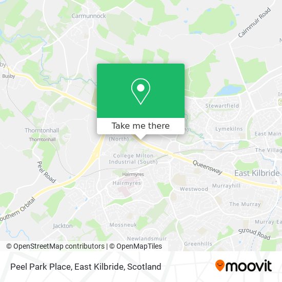 Peel Park Place, East Kilbride map