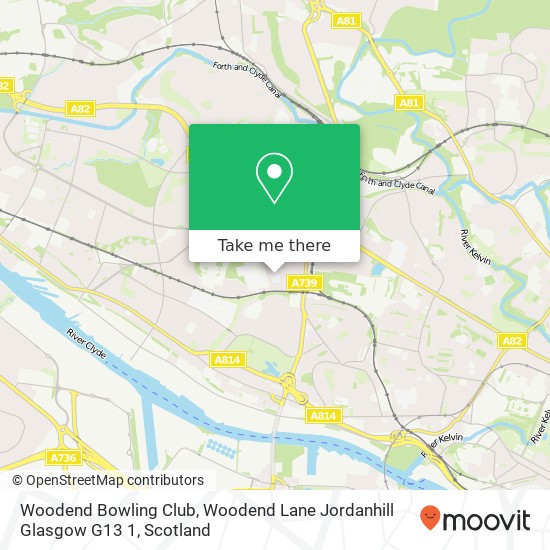 Woodend Bowling Club, Woodend Lane Jordanhill Glasgow G13 1 map
