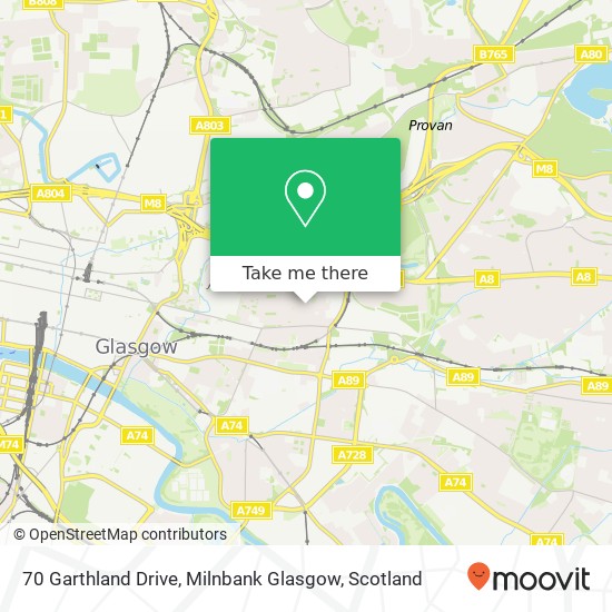 70 Garthland Drive, Milnbank Glasgow map