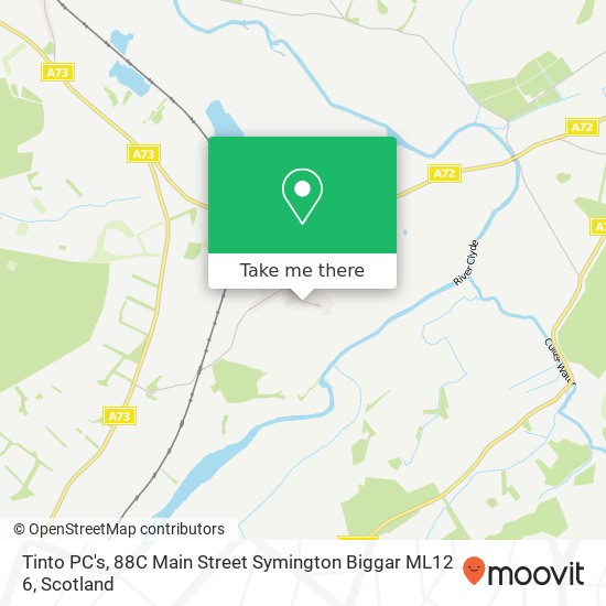 Tinto PC's, 88C Main Street Symington Biggar ML12 6 map