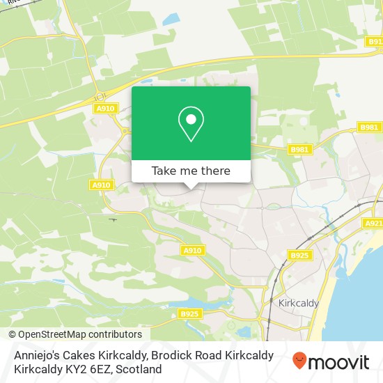 Anniejo's Cakes Kirkcaldy, Brodick Road Kirkcaldy Kirkcaldy KY2 6EZ map