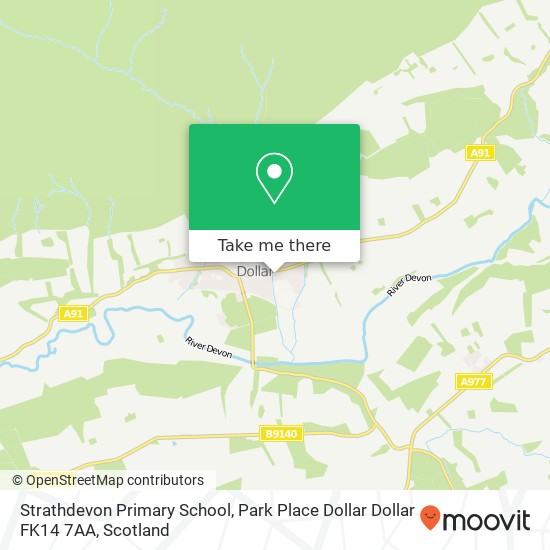 Strathdevon Primary School, Park Place Dollar Dollar FK14 7AA map