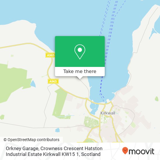 Orkney Garage, Crowness Crescent Hatston Industrial Estate Kirkwall KW15 1 map