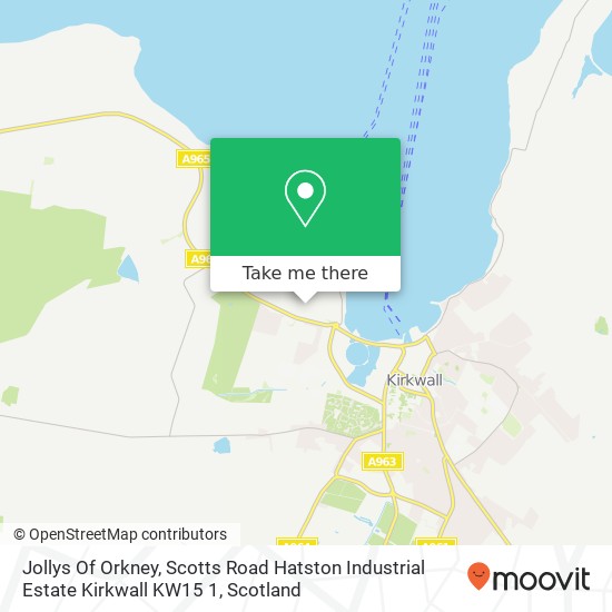 Jollys Of Orkney, Scotts Road Hatston Industrial Estate Kirkwall KW15 1 map