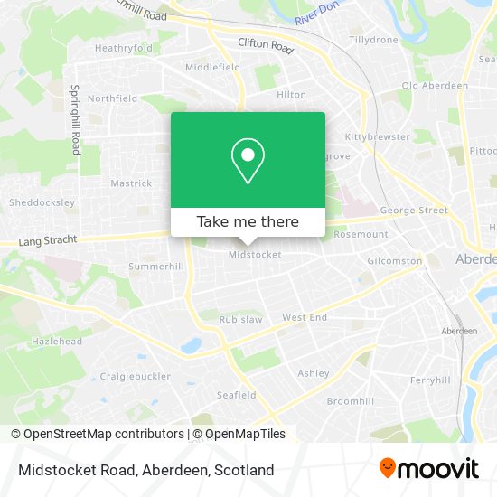 Midstocket Road, Aberdeen map