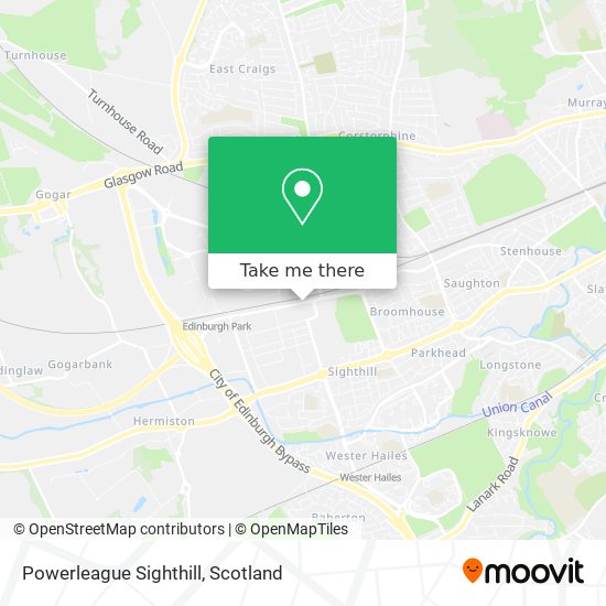 Powerleague Sighthill map