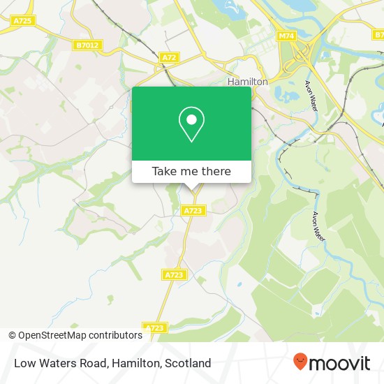 Low Waters Road, Hamilton map