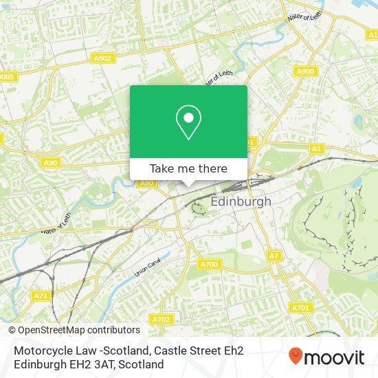 Motorcycle Law -Scotland, Castle Street Eh2 Edinburgh EH2 3AT map