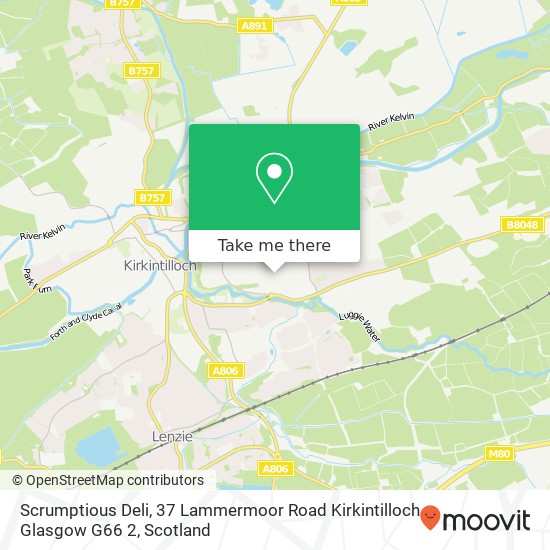 Scrumptious Deli, 37 Lammermoor Road Kirkintilloch Glasgow G66 2 map