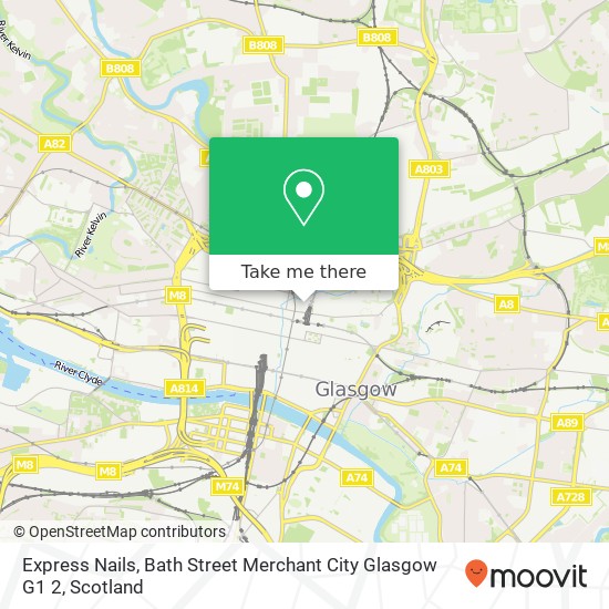Express Nails, Bath Street Merchant City Glasgow G1 2 map