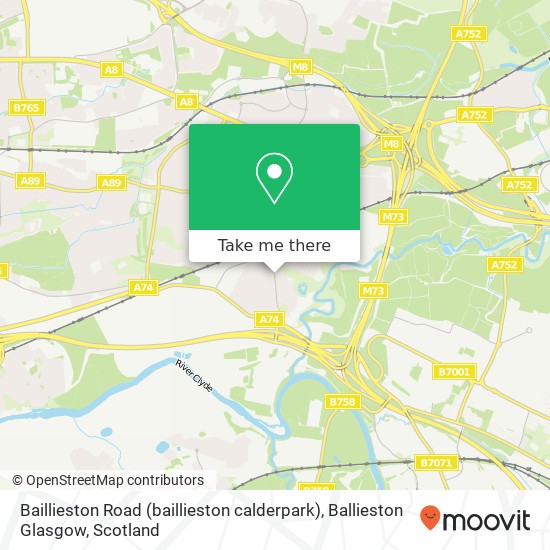 Baillieston Road (baillieston calderpark), Ballieston Glasgow map