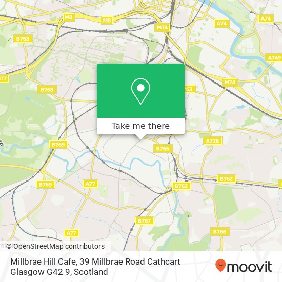 Millbrae Hill Cafe, 39 Millbrae Road Cathcart Glasgow G42 9 map