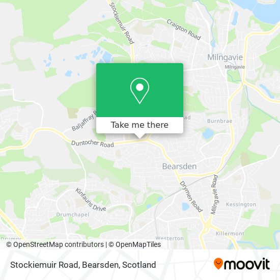 How to get to Stockiemuir Road Bearsden by Bus Train or Light rail