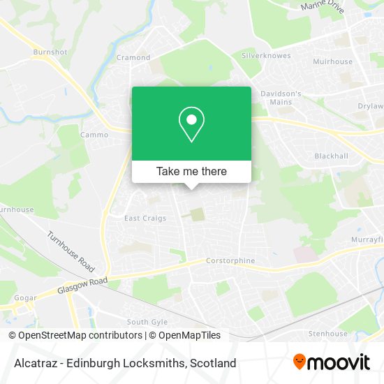 Alcatraz - Edinburgh Locksmiths map