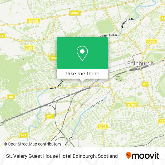 St. Valery Guest House Hotel Edinburgh map