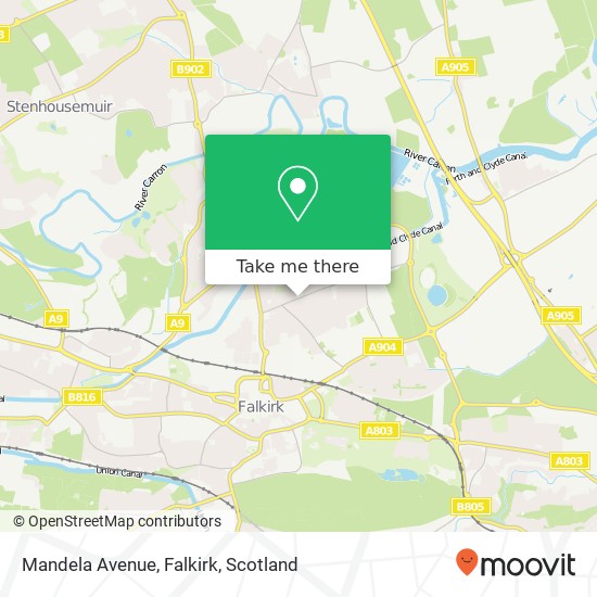 Mandela Avenue, Falkirk map