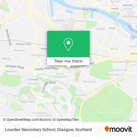 Lourdes Secondary School, Glasgow map