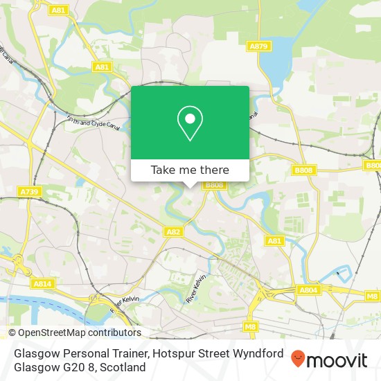Glasgow Personal Trainer, Hotspur Street Wyndford Glasgow G20 8 map