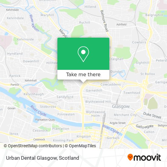 Urban Dental Glasgow map