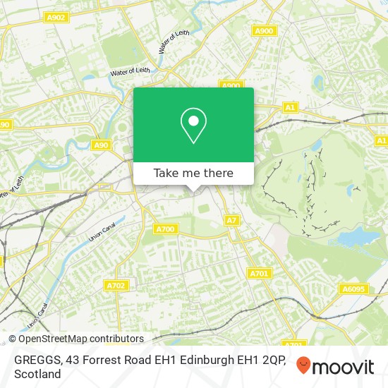 GREGGS, 43 Forrest Road EH1 Edinburgh EH1 2QP map