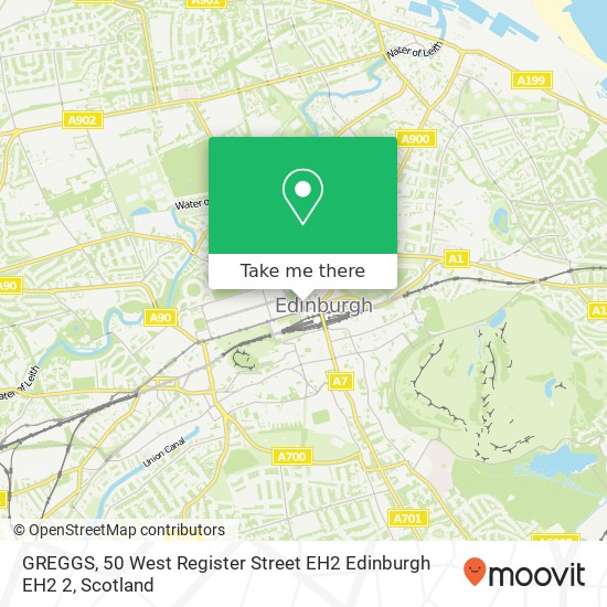 GREGGS, 50 West Register Street EH2 Edinburgh EH2 2 map