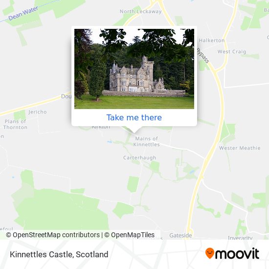 Kinnettles Castle map