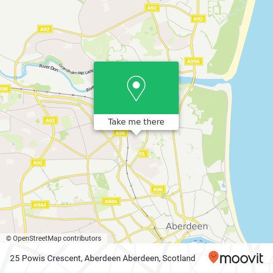 25 Powis Crescent, Aberdeen Aberdeen map