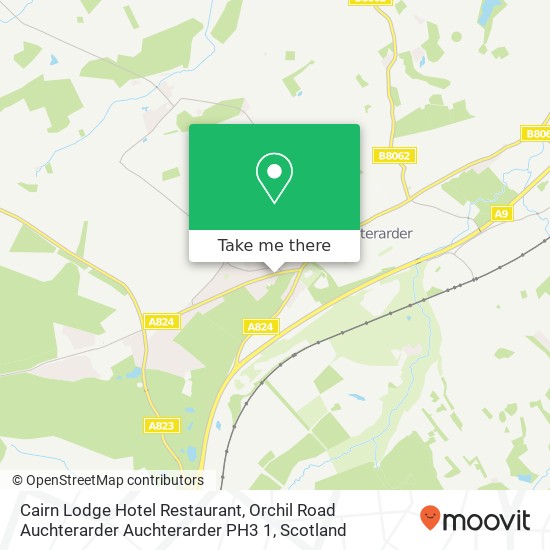 Cairn Lodge Hotel Restaurant, Orchil Road Auchterarder Auchterarder PH3 1 map