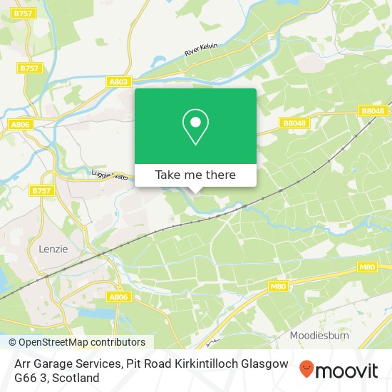 Arr Garage Services, Pit Road Kirkintilloch Glasgow G66 3 map