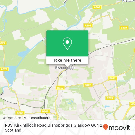 RBS, Kirkintilloch Road Bishopbriggs Glasgow G64 2 map