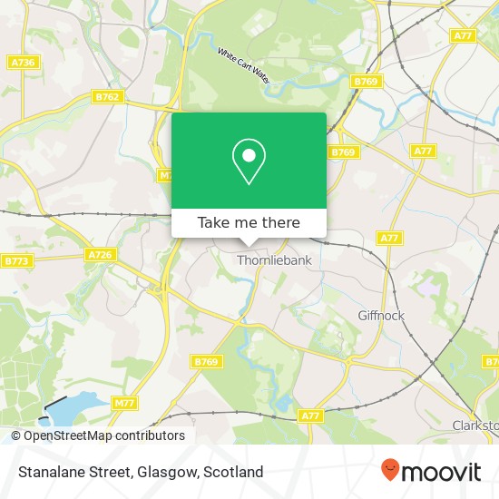 Stanalane Street, Glasgow map