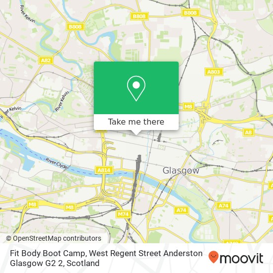 Fit Body Boot Camp, West Regent Street Anderston Glasgow G2 2 map