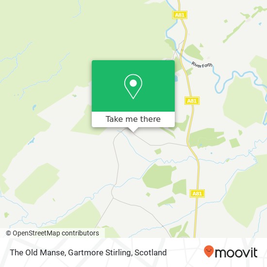 The Old Manse, Gartmore Stirling map