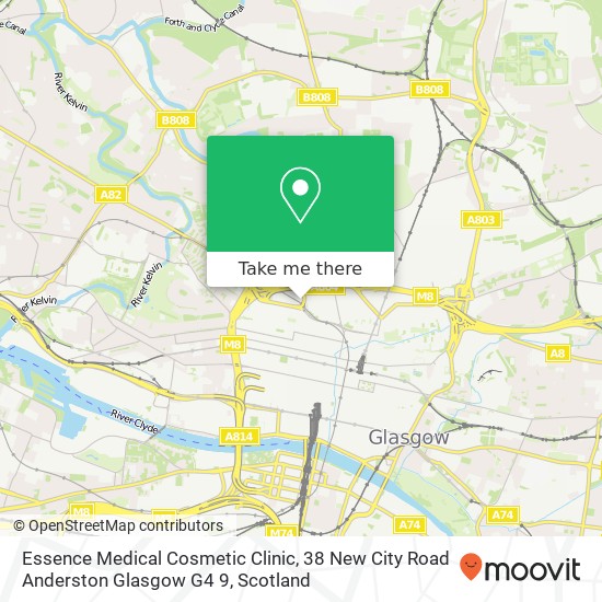 Essence Medical Cosmetic Clinic, 38 New City Road Anderston Glasgow G4 9 map