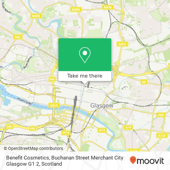 Benefit Cosmetics, Buchanan Street Merchant City Glasgow G1 2 map