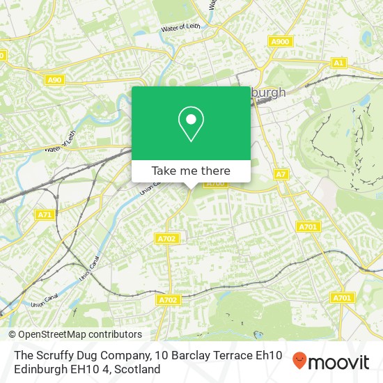The Scruffy Dug Company, 10 Barclay Terrace Eh10 Edinburgh EH10 4 map