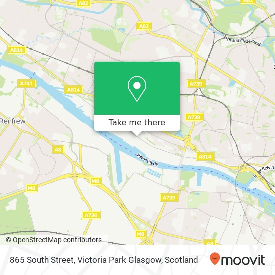 865 South Street, Victoria Park Glasgow map