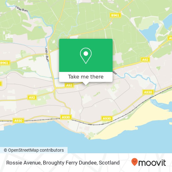 Rossie Avenue, Broughty Ferry Dundee map