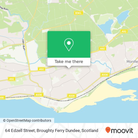 64 Edzell Street, Broughty Ferry Dundee map