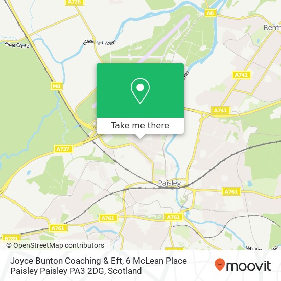 Joyce Bunton Coaching & Eft, 6 McLean Place Paisley Paisley PA3 2DG map