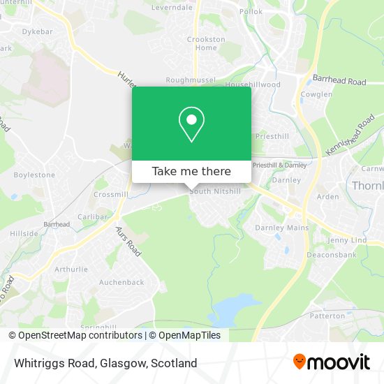 Whitriggs Road, Glasgow map