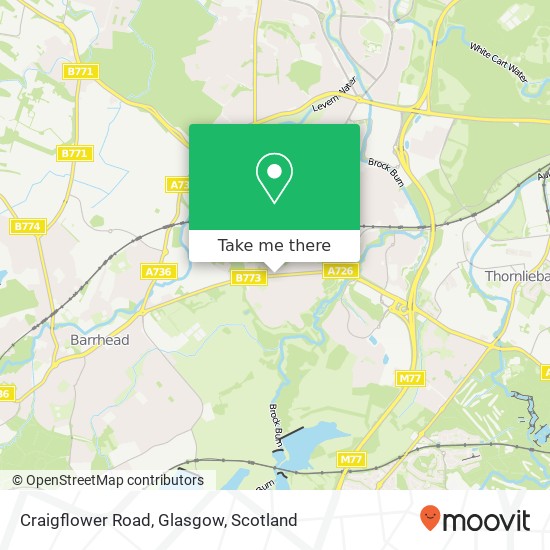 Craigflower Road, Glasgow map