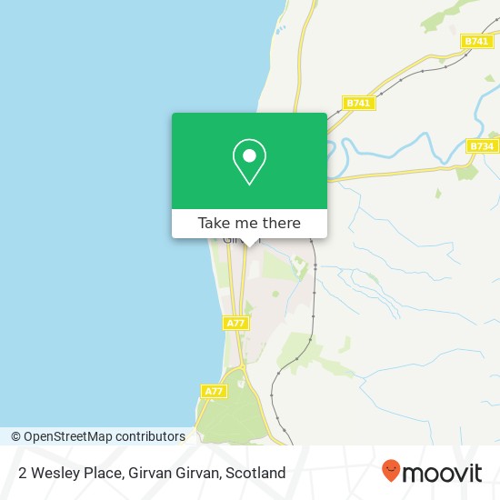 2 Wesley Place, Girvan Girvan map