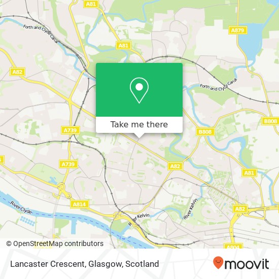 Lancaster Crescent, Glasgow map