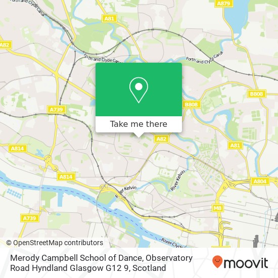 Merody Campbell School of Dance, Observatory Road Hyndland Glasgow G12 9 map
