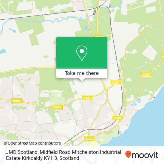 JMD Scotland, Midfield Road Mitchelston Industrial Estate Kirkcaldy KY1 3 map