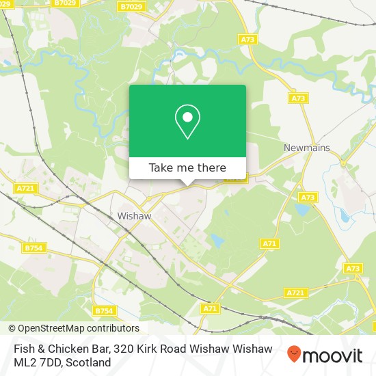 Fish & Chicken Bar, 320 Kirk Road Wishaw Wishaw ML2 7DD map