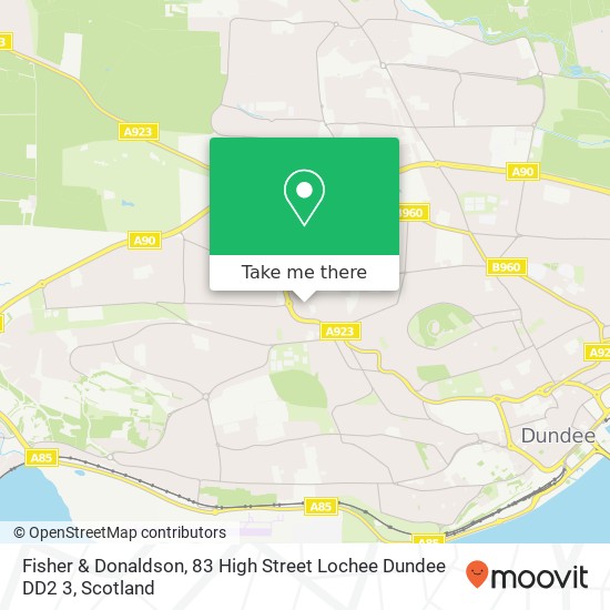 Fisher & Donaldson, 83 High Street Lochee Dundee DD2 3 map