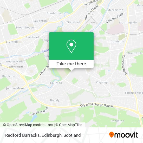 Redford Barracks, Edinburgh map